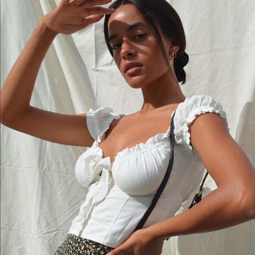 Princess Polly Elouise Crop top white